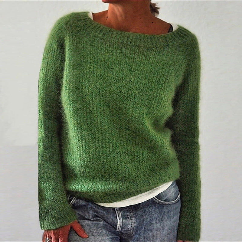 Maglione Donna Morbido in Maglia Comfort Stile Classico