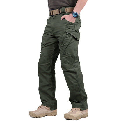 Pantaloni Cargo Uomo Tattici con Tasche Vestibilità Comoda