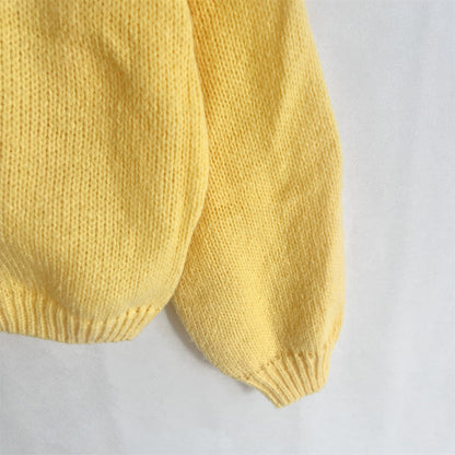 Cardigan Unisex Girocollo con Lacci in Maglia