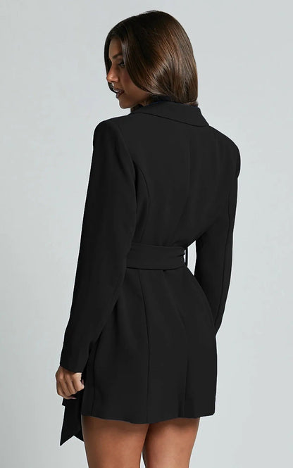 Abito Donna Blazer con Cintura Lineare Slim