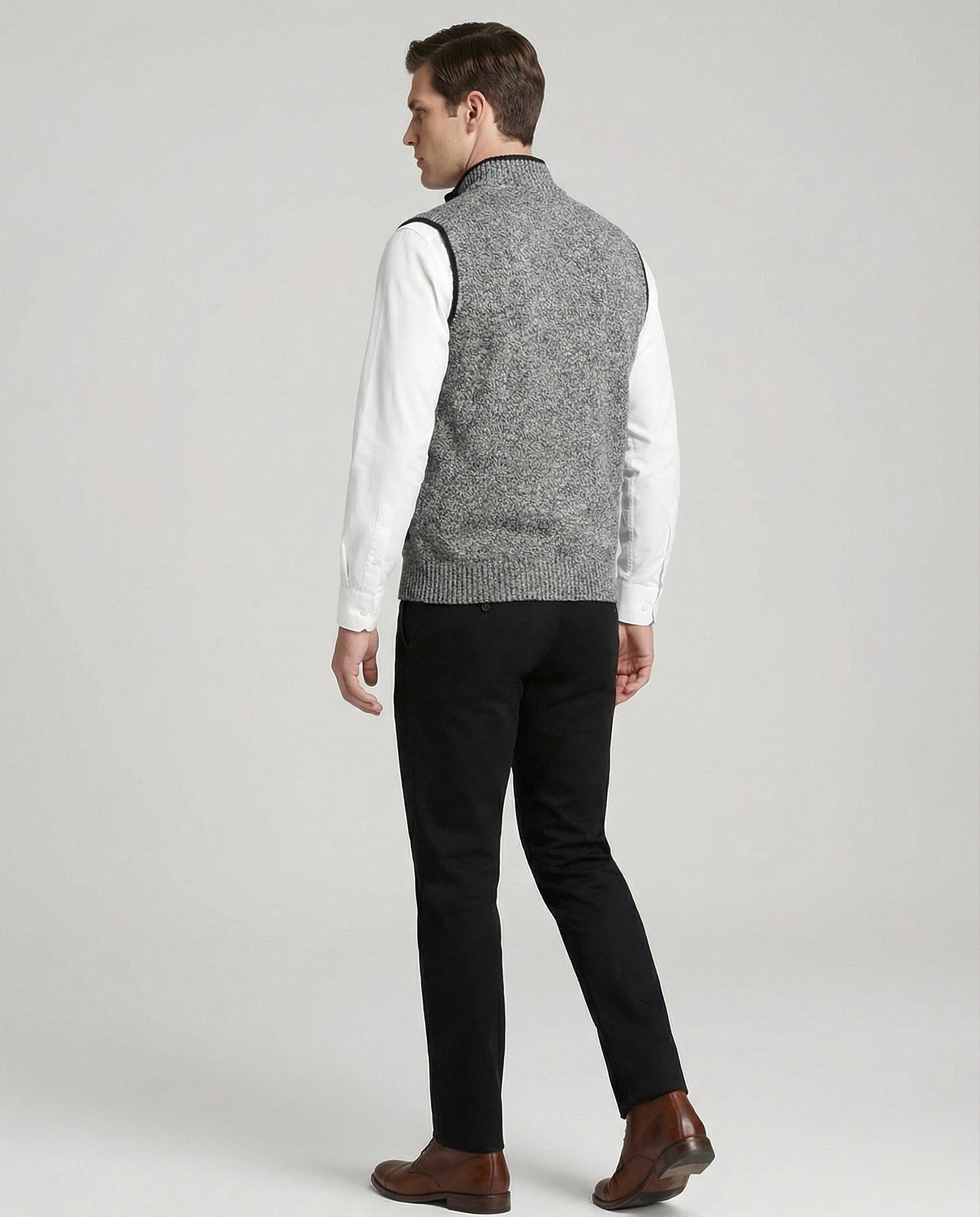 Gilet Uomo in Maglia con Chiusura a Zip
