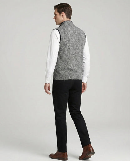 Gilet Uomo in Maglia con Chiusura a Zip
