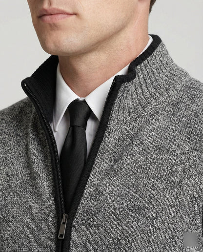 Gilet Uomo in Maglia con Chiusura a Zip