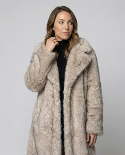 Cappotto Donna in Ecopelliccia Morbido Caldo