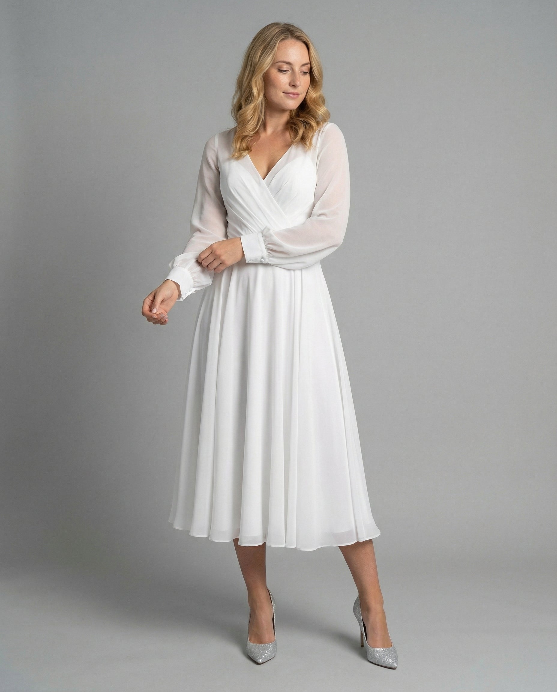 Abito Fluttuante Donna in Chiffon Elegante - Brentozzi
