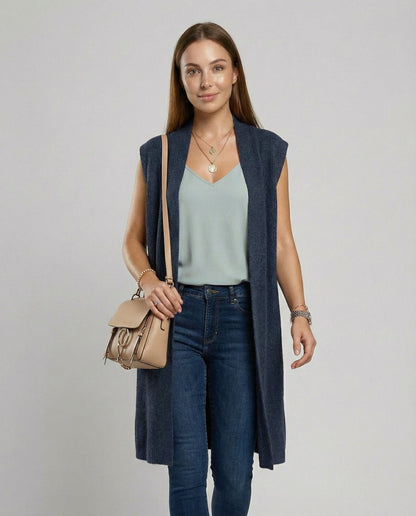 Gilet Donna Oversize Maglia Morbida - Brentozzi