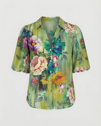 Blusa Donna Stile Boho Vestibilità Regular