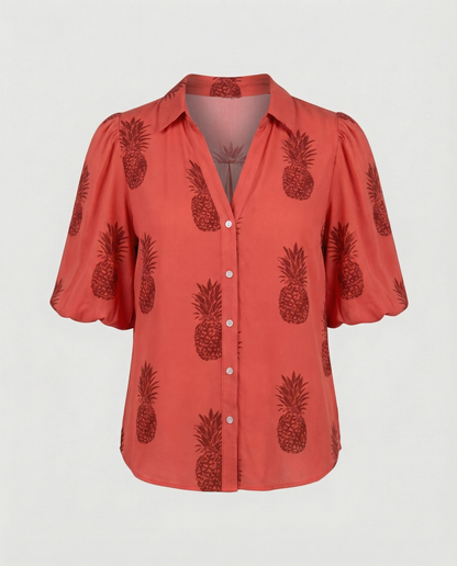 Blusa Donna Stile Boho Vestibilità Regular