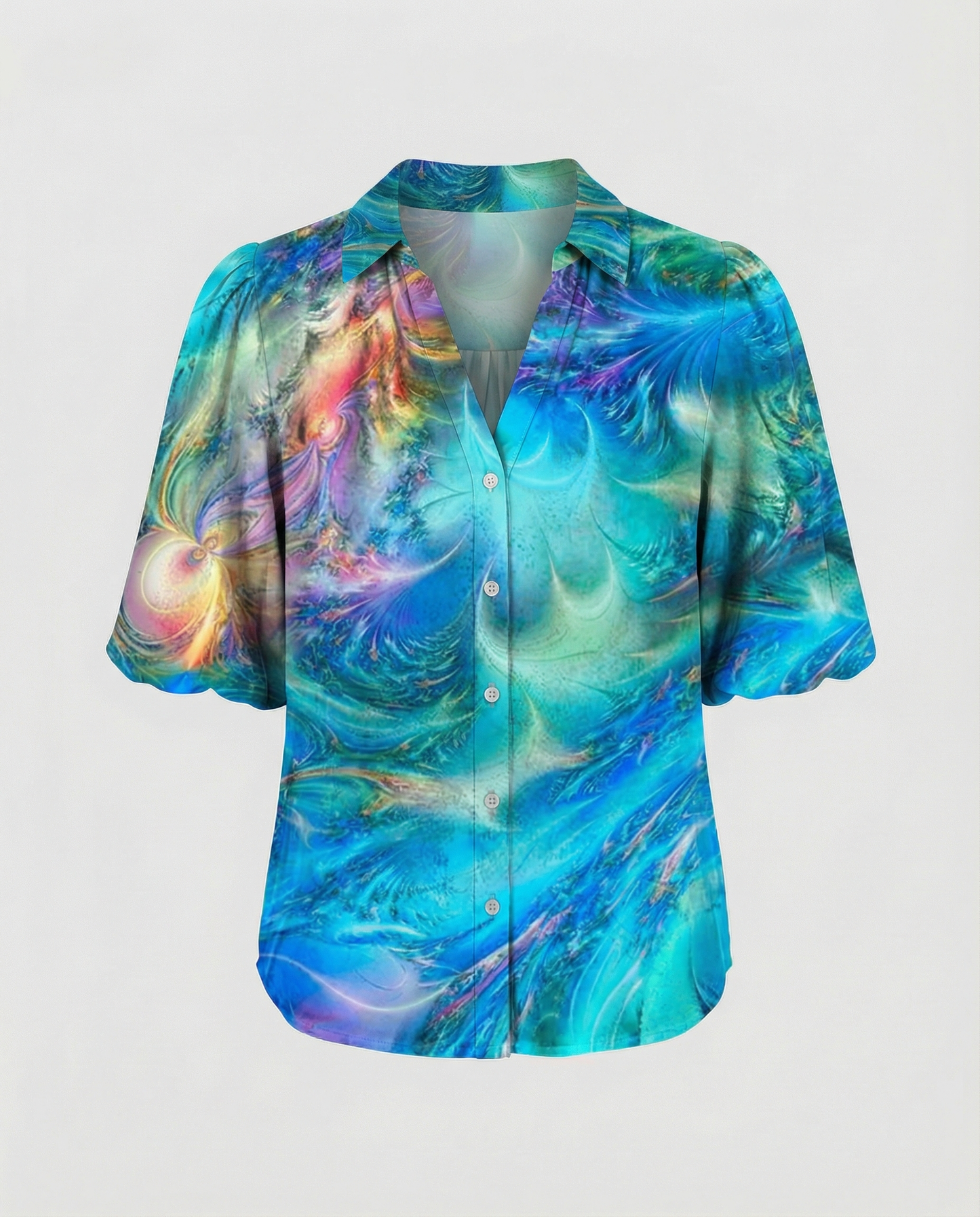 Blusa Donna Stile Boho Vestibilità Regular