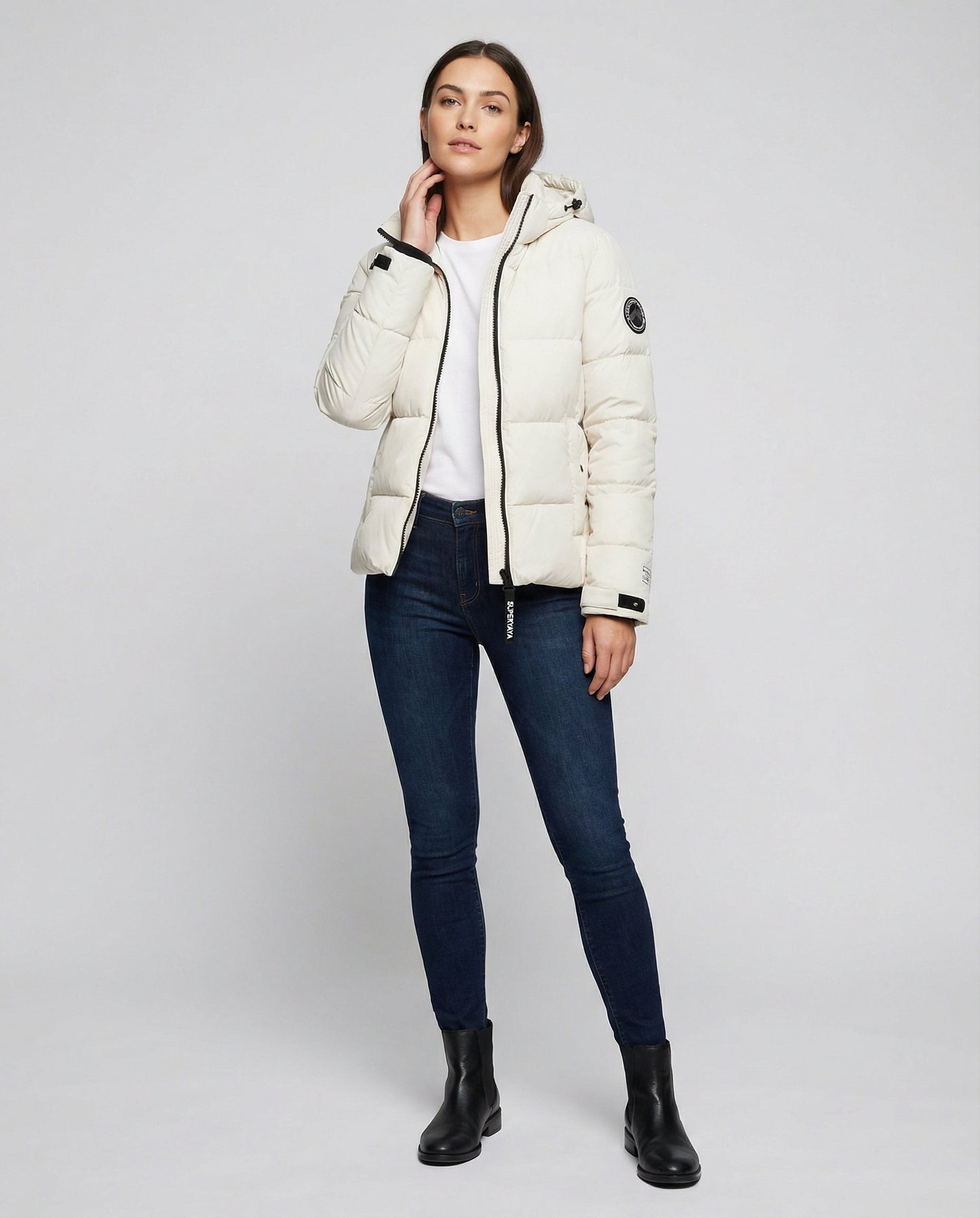 Piumino Donna Imbottitura Piuma Taglio Regular