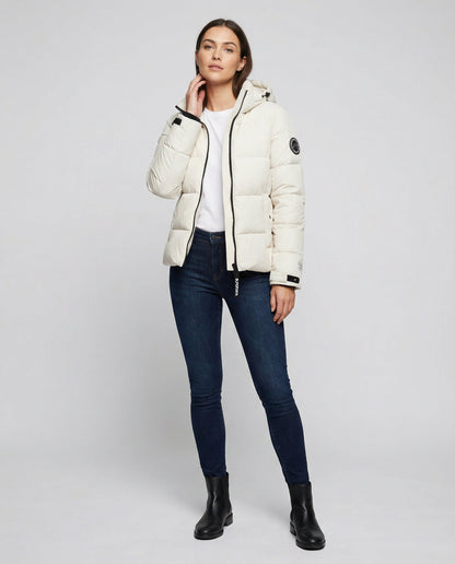 Piumino Donna Imbottitura Piuma Taglio Regular