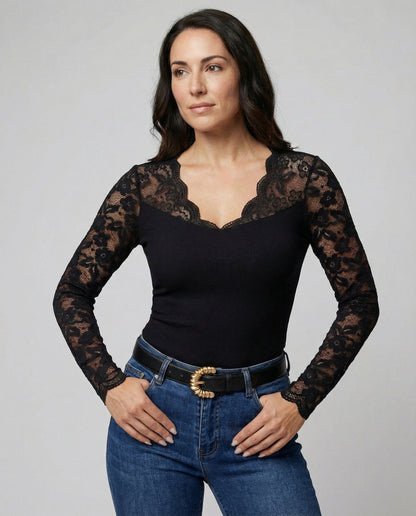 Body Donna in Pizzo Elegante Slim Fit - Brentozzi