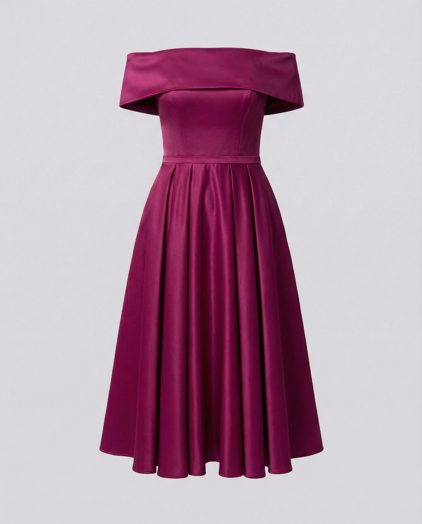 Abito da Festa Donna in Satin Senza Spalline