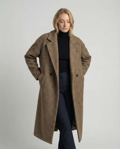 Cappotto Oversize Donna in Lana Stile Elegante - Brentozzi