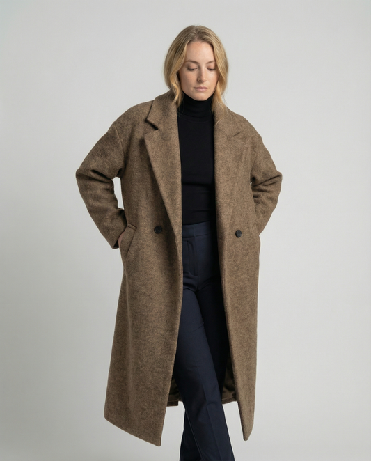 Cappotto Oversize Donna in Lana Stile Elegante - Brentozzi