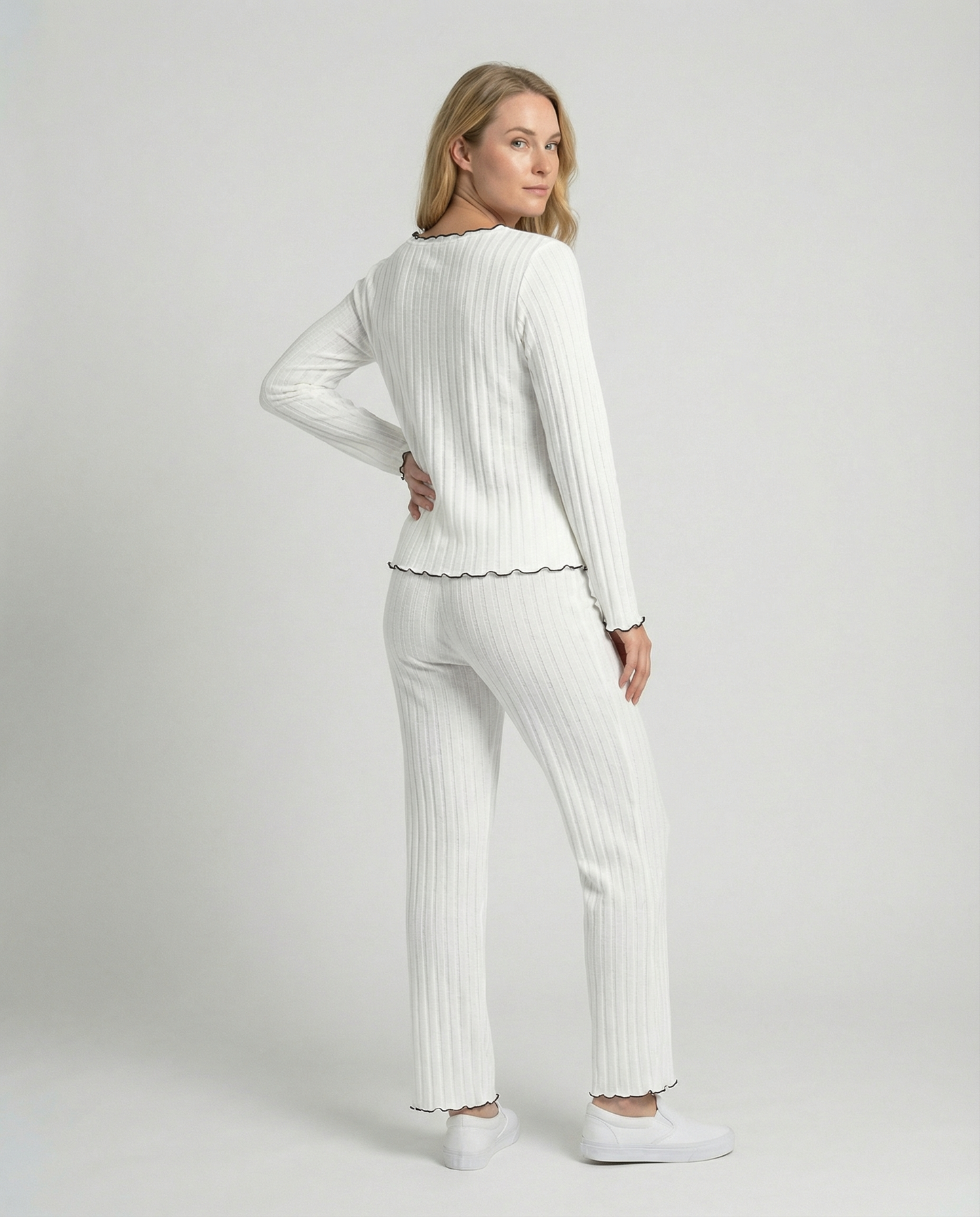 Pigiama Donna Set con Ruches Morbido