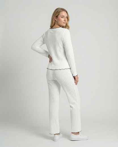 Pigiama Donna Set con Ruches Morbido