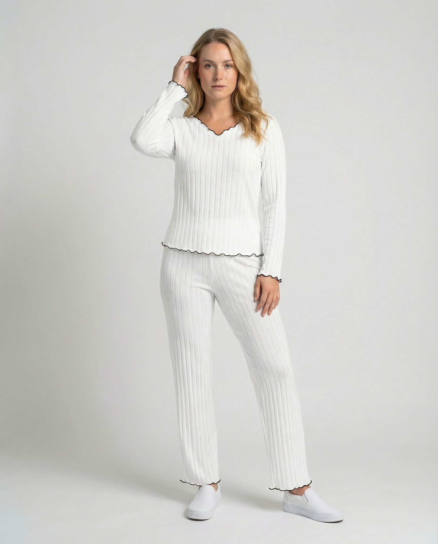 Pigiama Donna Set con Ruches Morbido - Brentozzi