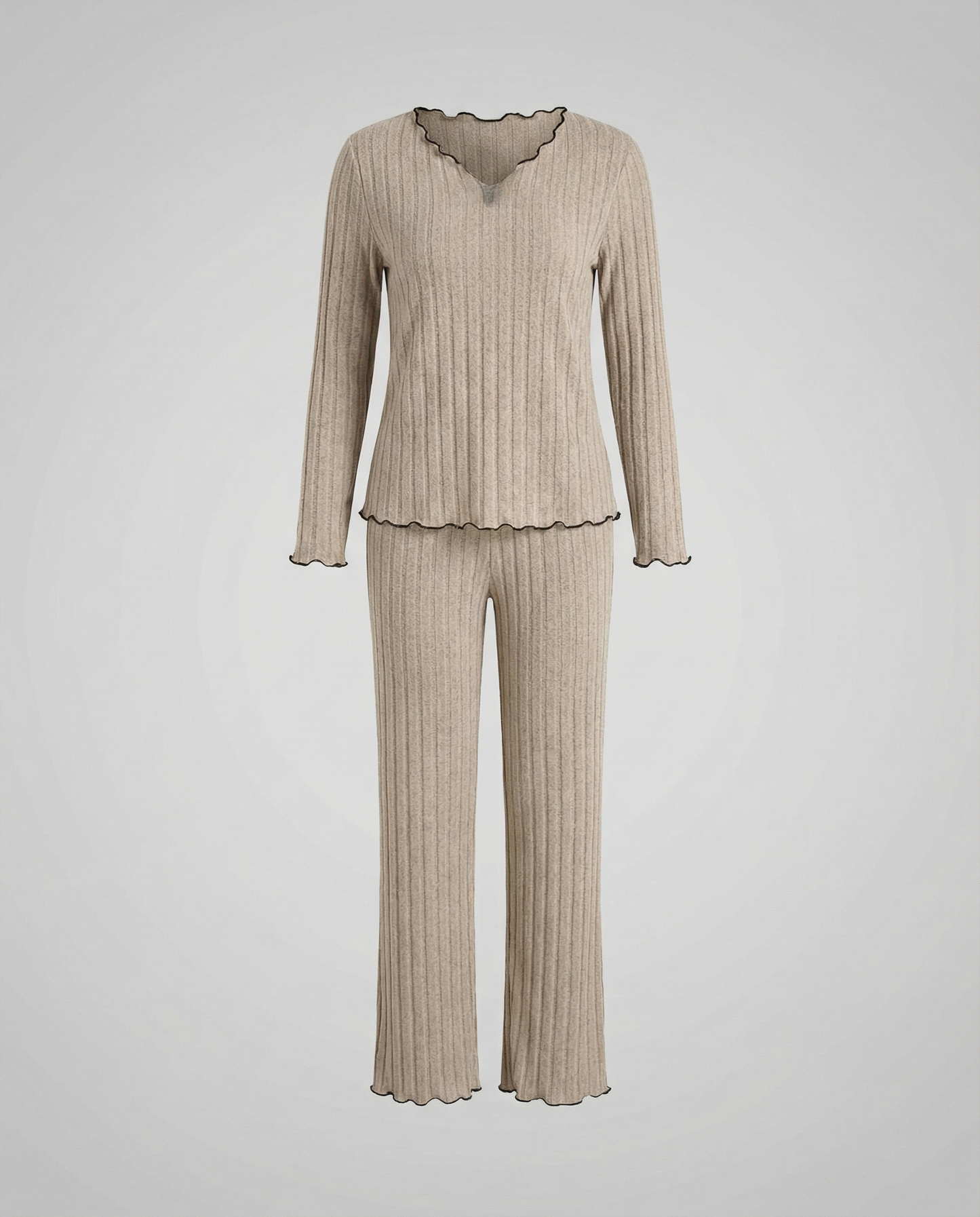Pigiama Donna Set con Ruches Morbido