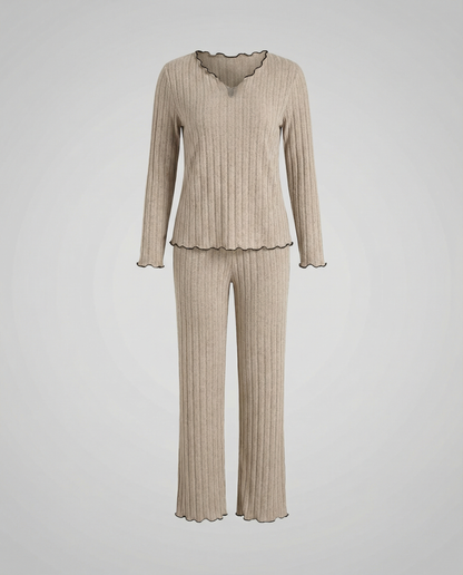 Pigiama Donna Set con Ruches Morbido