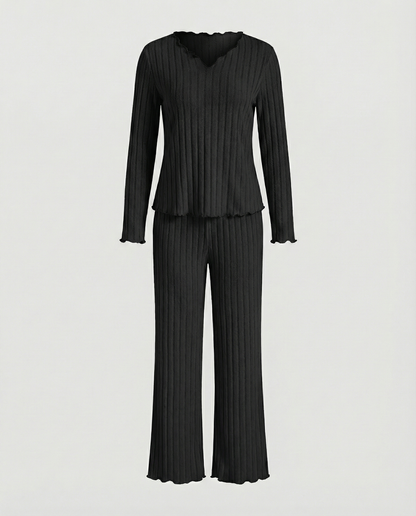 Pigiama Donna Set con Ruches Morbido