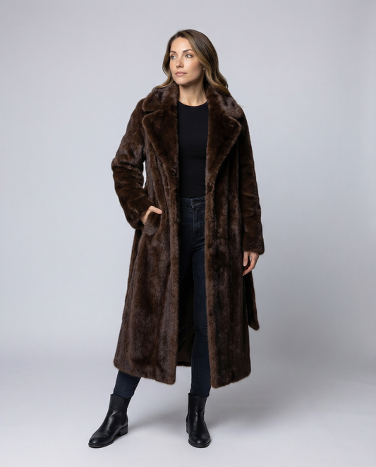 Cappotto Donna in Ecopelliccia Invernale Morbido - Brentozzi
