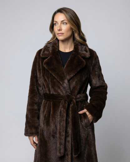 Cappotto Donna in Ecopelliccia Invernale Morbido