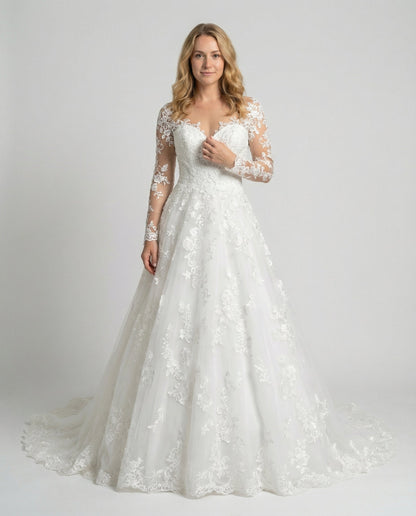 Abito Sposa Donna in Pizzo Elegante - Brentozzi