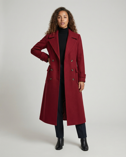 Cappotto Donna Lana Doppio Petto Elegante - Brentozzi