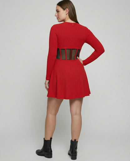 Abito Mini Donna con Inserti Elegante