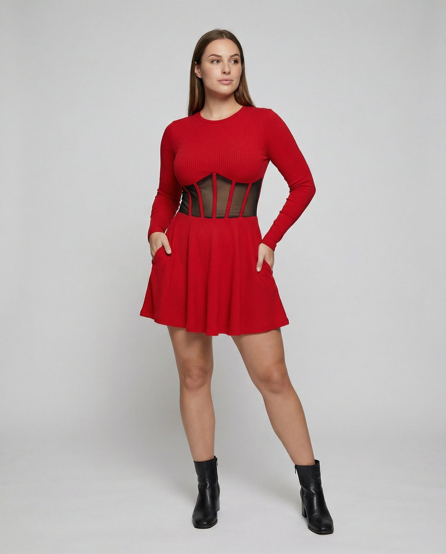 Abito Mini Donna con Inserti Elegante