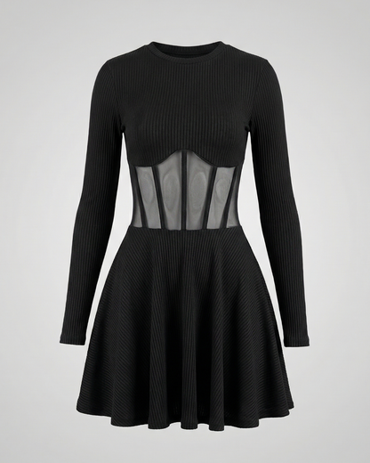 Abito Mini Donna con Inserti Elegante