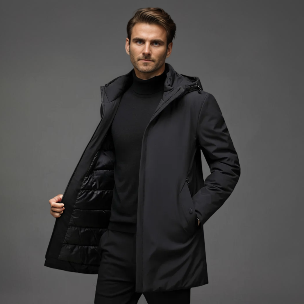 Giacca Invernale Uomo Slim Fit con Cappuccio Staccabile