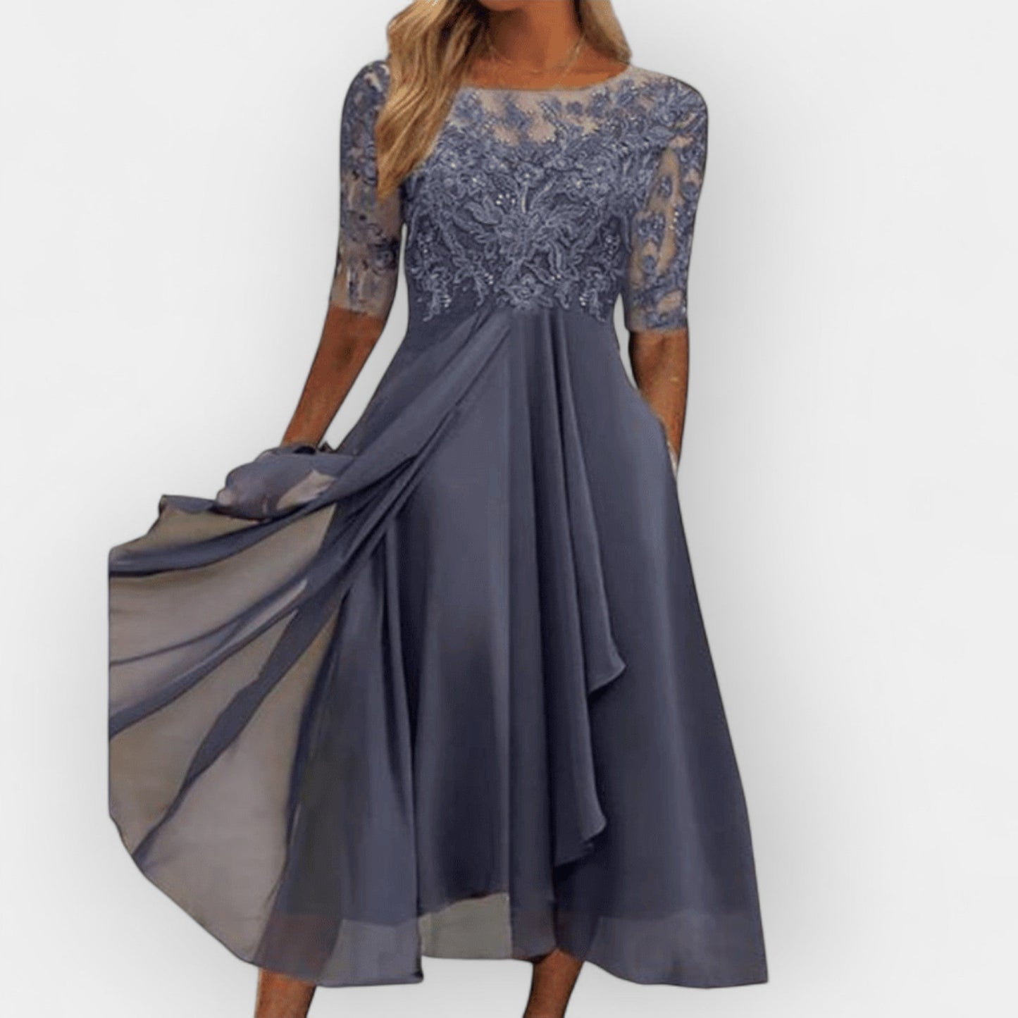 Abito Midi Donna Moderno Elegante