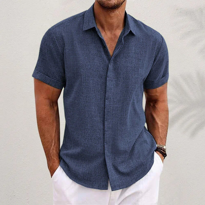 Camicia Uomo Lino Manica Corta Estiva - Brentozzi