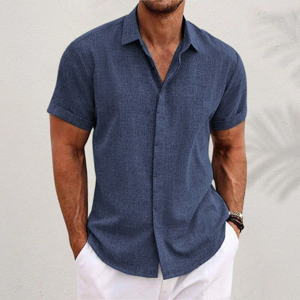 Camicia Uomo Estiva Manica Corta Tessuto Leggero - Brentozzi