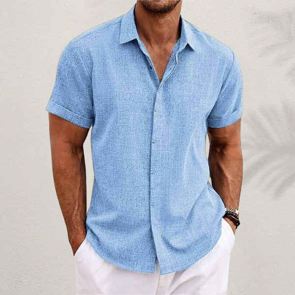 Camicia Uomo Estiva Manica Corta Leggera e Facile da Lavare