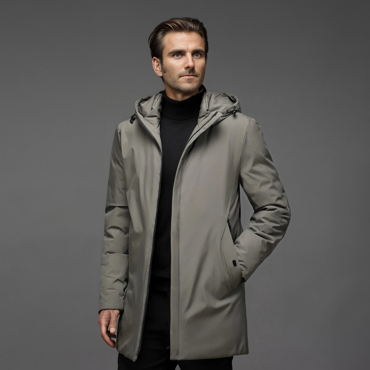 Giacca Invernale Uomo con Cappuccio Funzionale