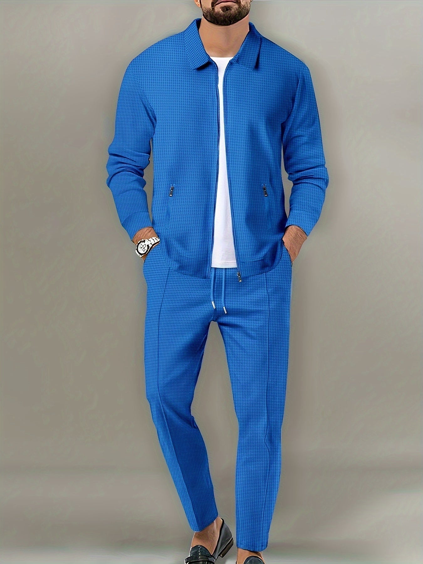 Tuta Sportiva Uomo con Zip Vestibilità Comoda