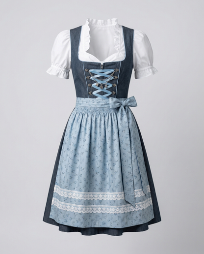Vestito Tradizionale Donna Stile Dirndl Classico