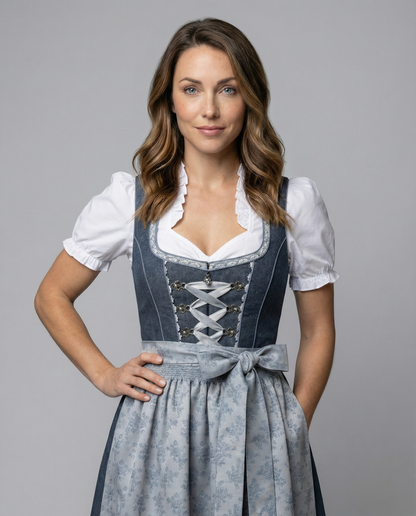Vestito Tradizionale Donna Stile Dirndl Classico