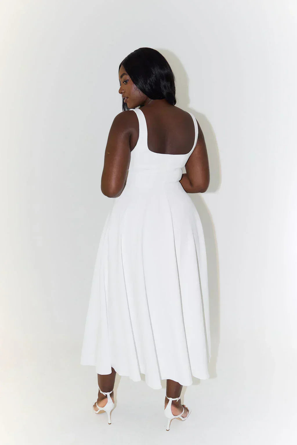 Abito Midi Donna Elegante Vestibilità Classica