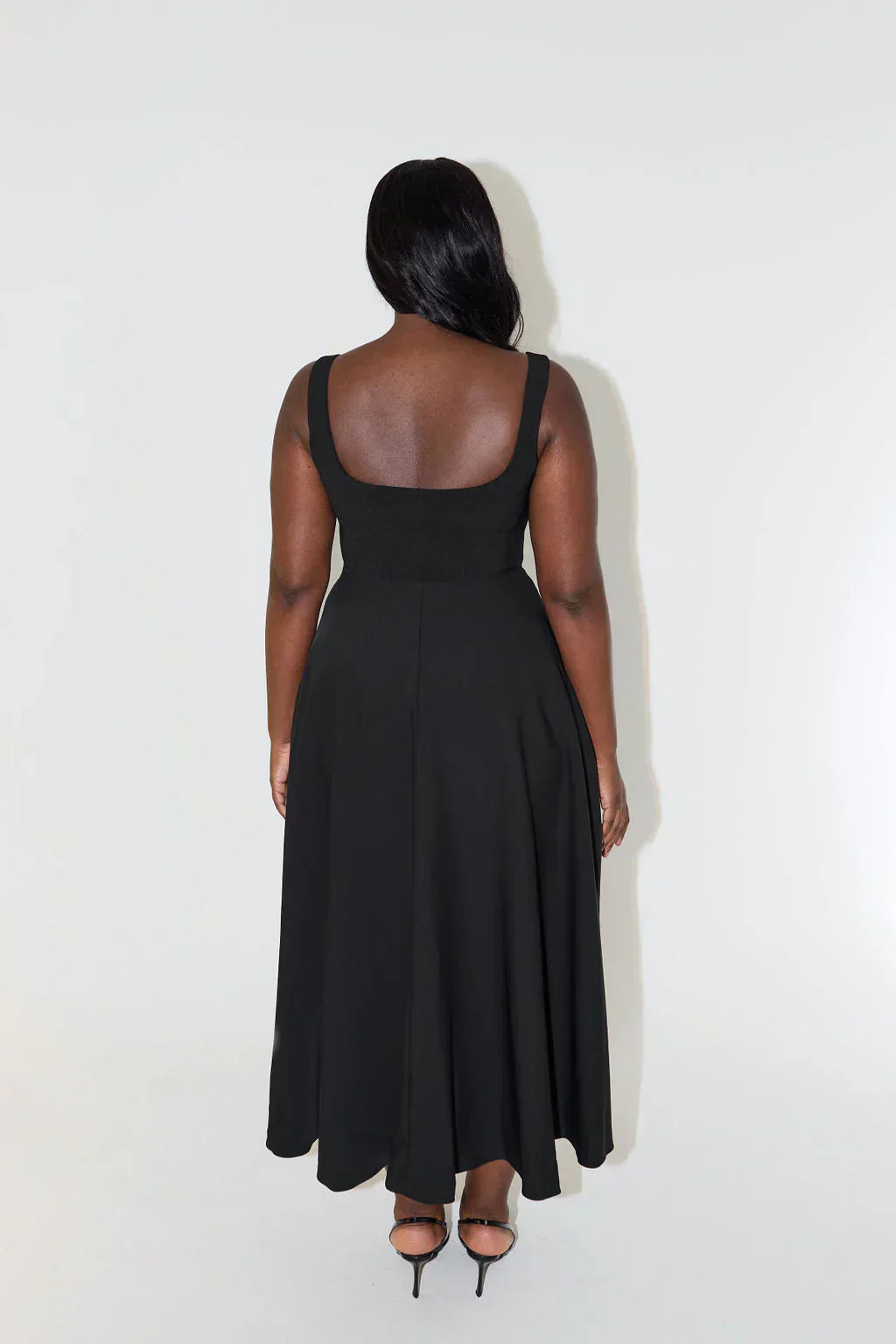 Abito Midi Donna Elegante Vestibilità Classica