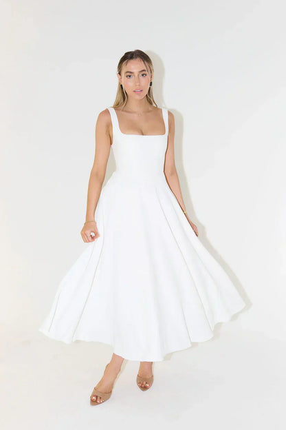 Abito Midi Donna Elegante Vestibilità Classica