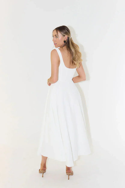 Abito Midi Donna Elegante Vestibilità Classica
