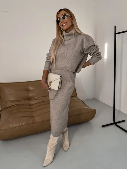Set Donna con Abito e Maglia Dolcevita