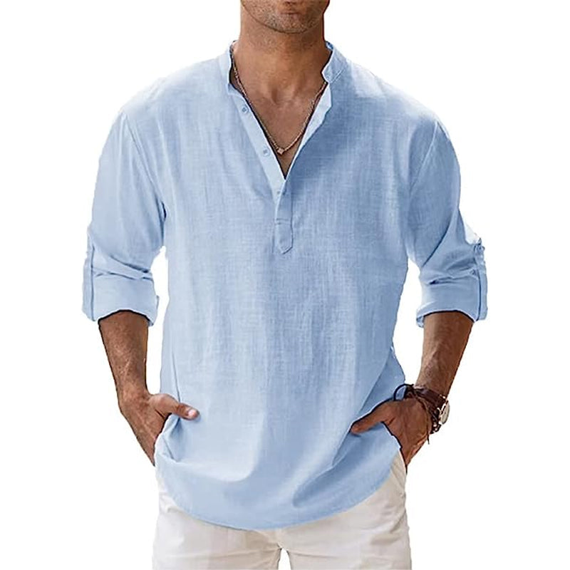 Camicia Uomo Primavera Estate Manica Lunga Classica - Brentozzi