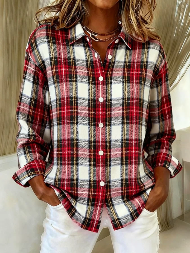 Camicia Donna Classica a Quadri Regular Fit - Brentozzi