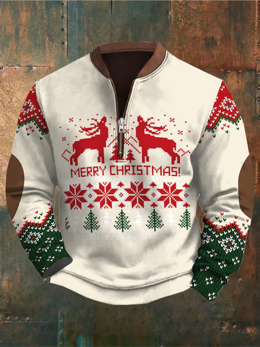 Cardigan Donna Natale Maglione Lana Motivo Renne - Brentozzi