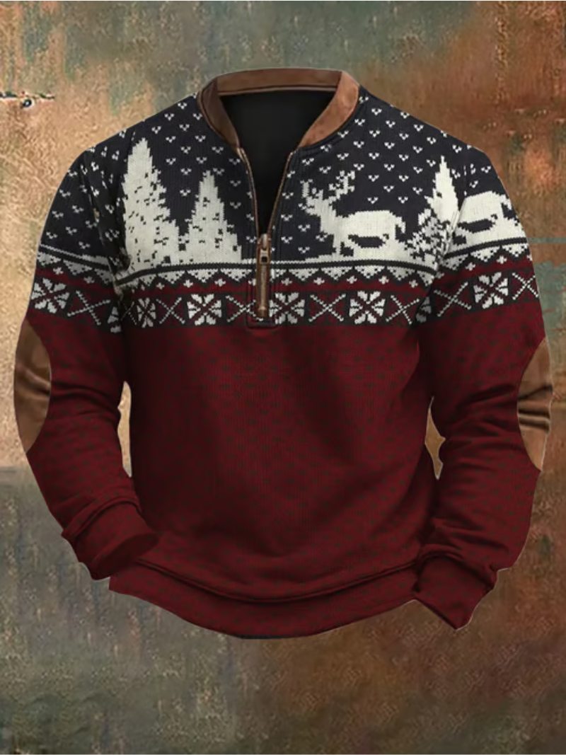 Maglione Uomo Invernale Motivo Renna Classico - Brentozzi